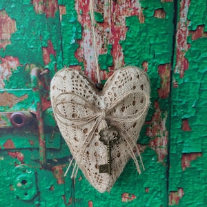 hanging heart rustic hanging jute wrapped heart farmhouse home decor valentine day heart with key country home decor tiered tray heart decor