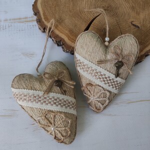 Rustic Hanging Heart Ornament Farmhouse Hanging Wall Decor Primitive ...