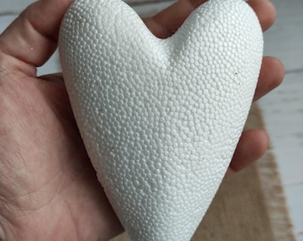 styrofoam heart for crafting, decoration, creating, for weddings, for valentines christmas holiday ornaments in sets of 3, 5, 10