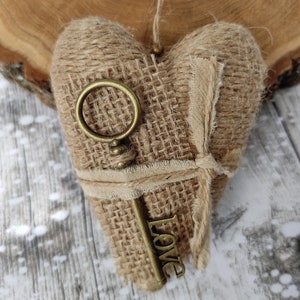 hanging jute wrapped heart ornament valentine day heart rustic hanging heart ornament farmhouse home decor eco-friendly gift primitive heart