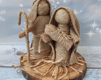 Christmas Nativity scene Christmas rustic nativity gift unique Nativity set handmade Nativity religious Christmas gift farmhouse table decor