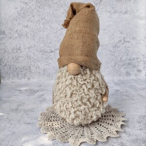 Holiday gnome rustic farmhouse home decor tiered tray gnome tomte Christmas gift idea ecofriendly fabric home decoration gnome figurine