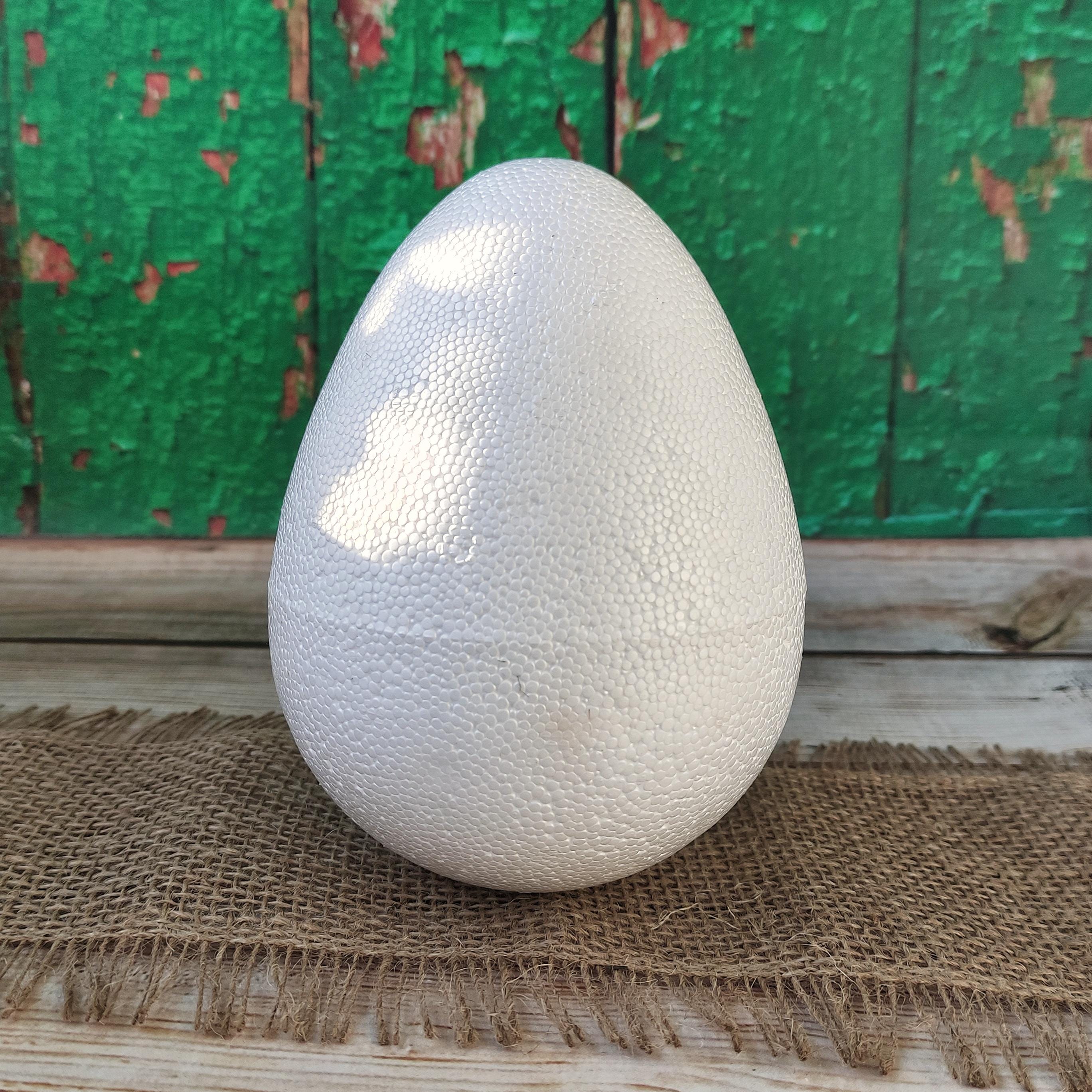 Henbrandt 8pk 6cm Polystyrene Foam Easter Eggs – White, Craft Bonnet Decorations, Paint Kit