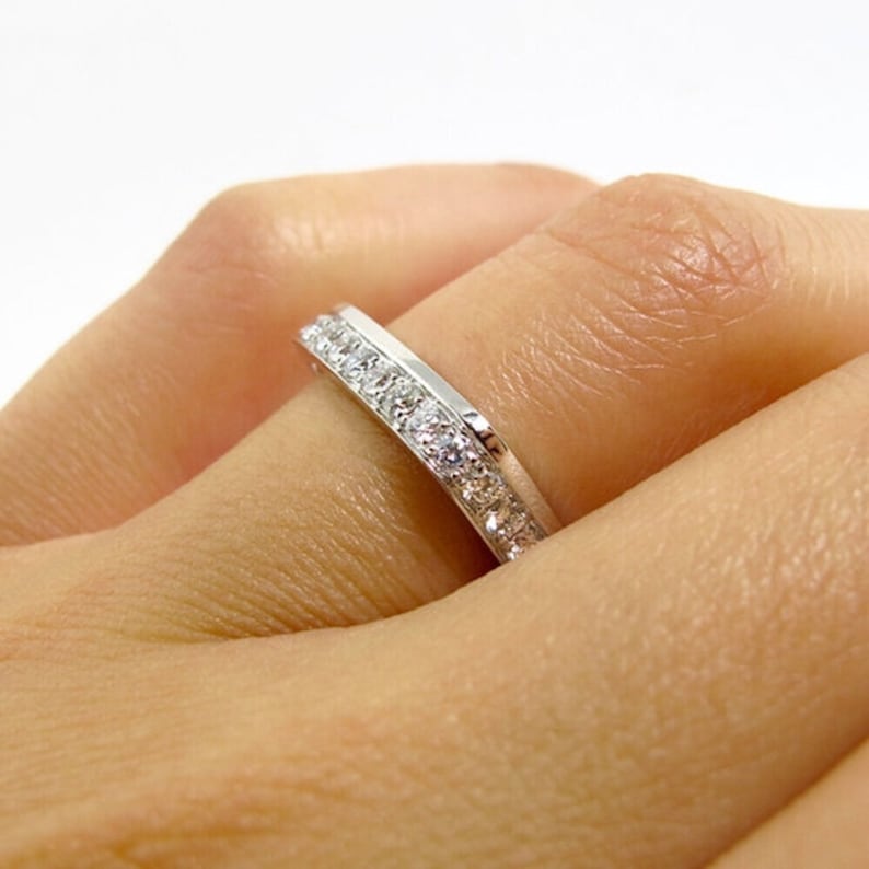Square Diamond Band, Channel Set Band, Round Cut Diamond Wedding Band — free download