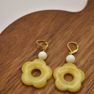 Yellow Flower Earrings