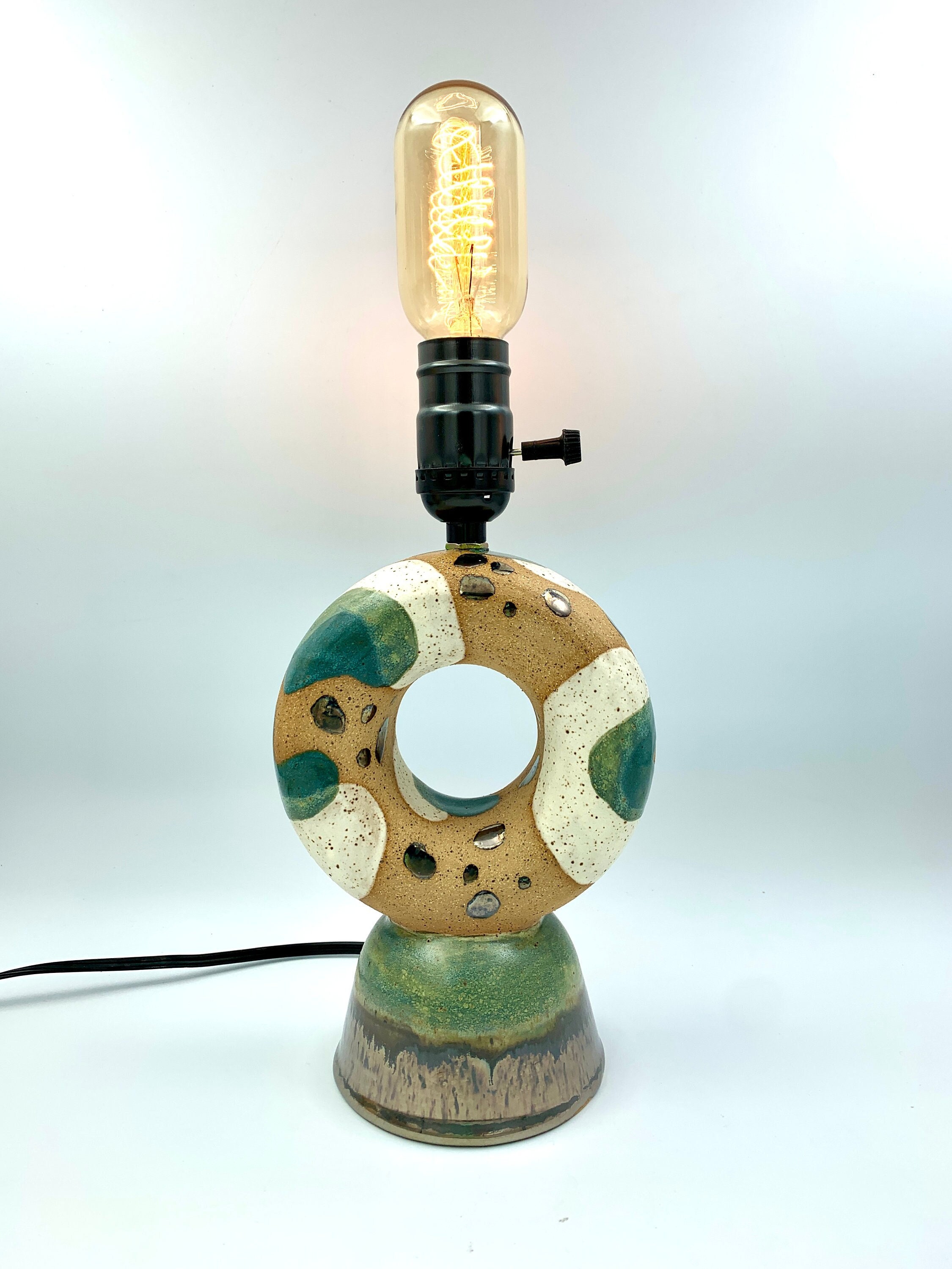 Donut Midcentury Retro Modern Handmade Ceramic Lamp Etsy UK