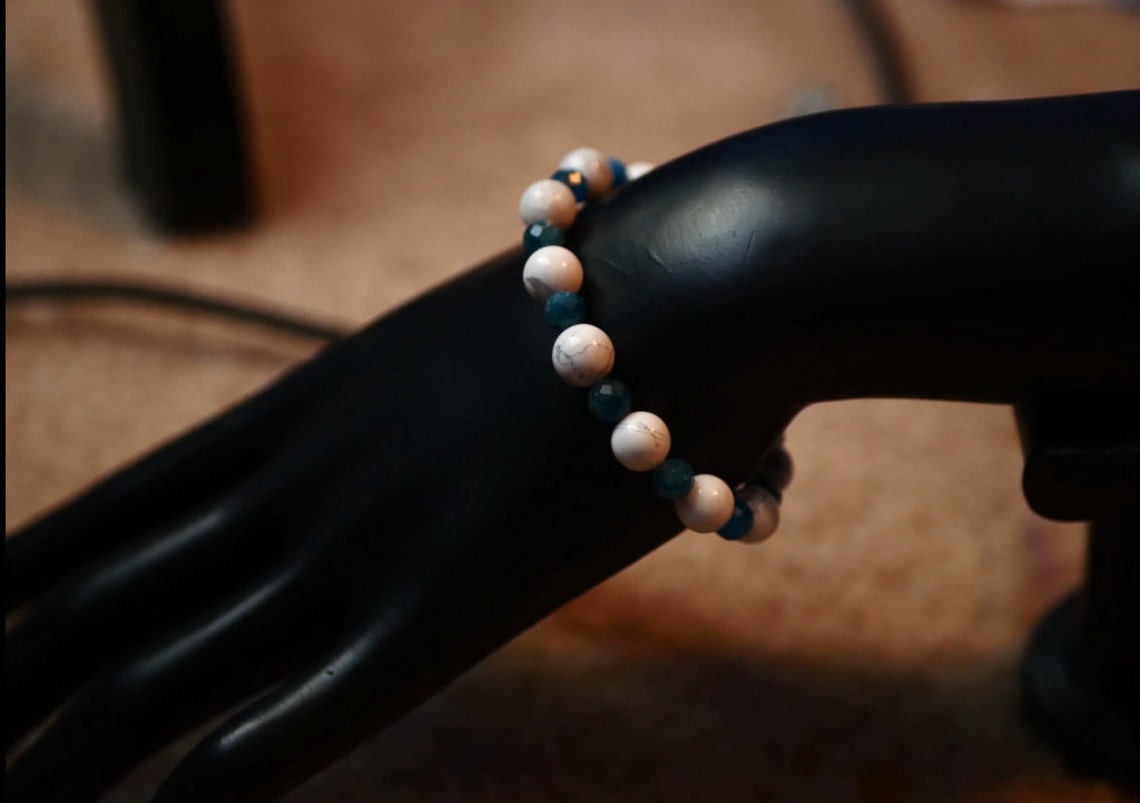 Weißes und blaues Kristall Armband | Etsy