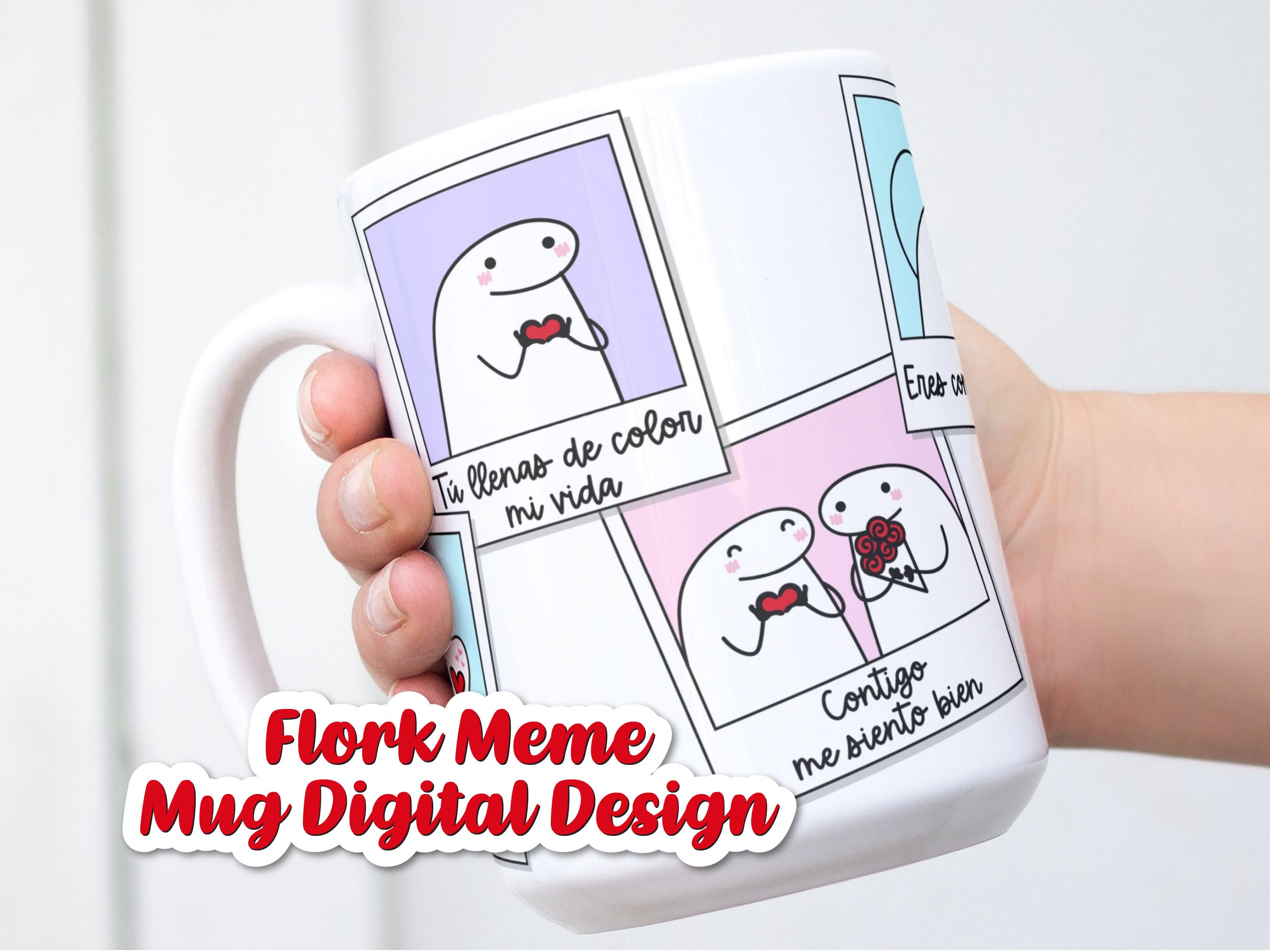 Flork in love meme pack, bundle | Art Board Print