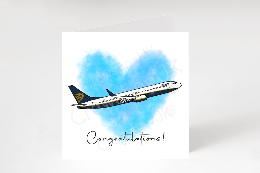 Ryanair Card Aviation Gift Airplane Card Cabin Crew Etsy
