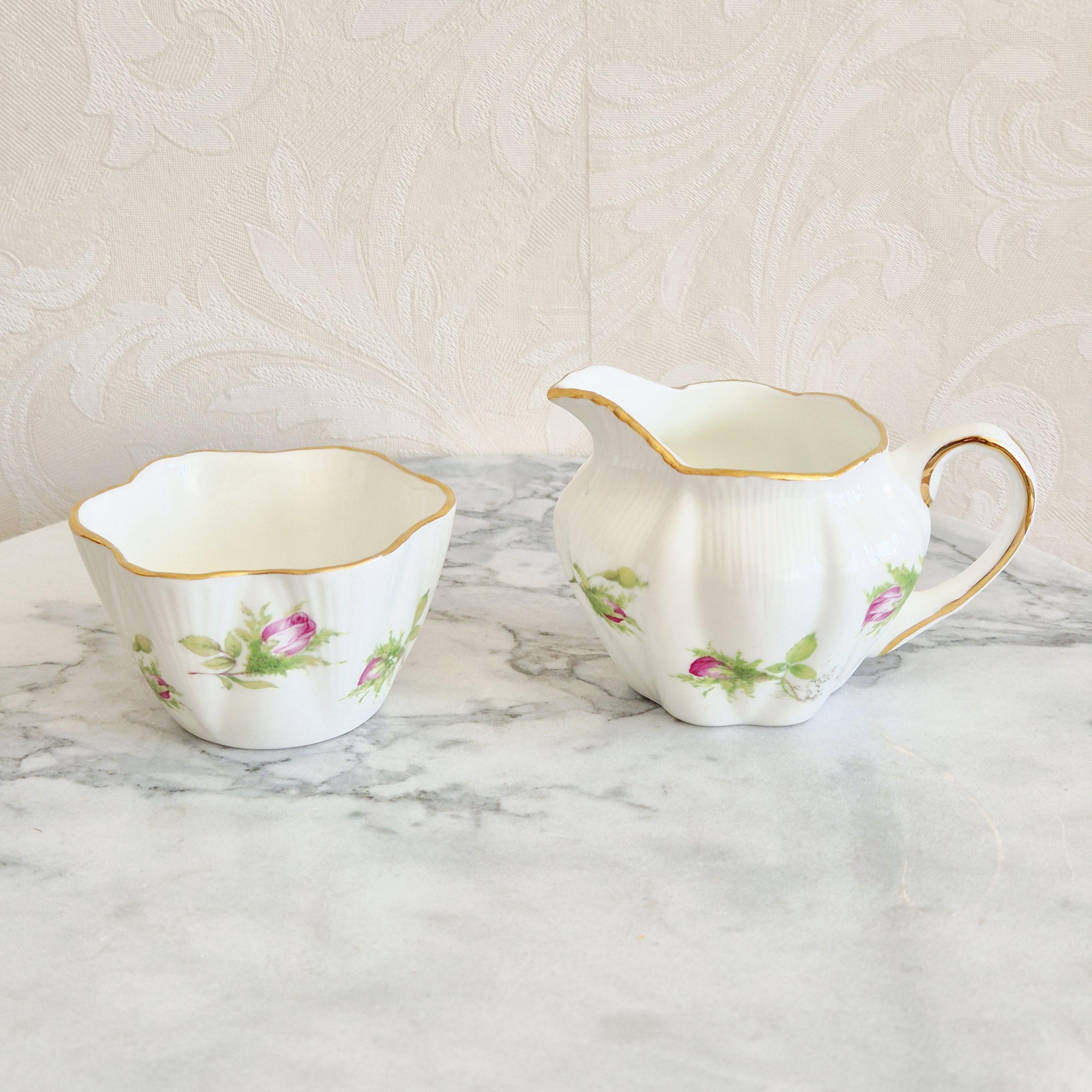 Vintage Oakley China Ltd Creamer Set – Fine Bone China – Pink