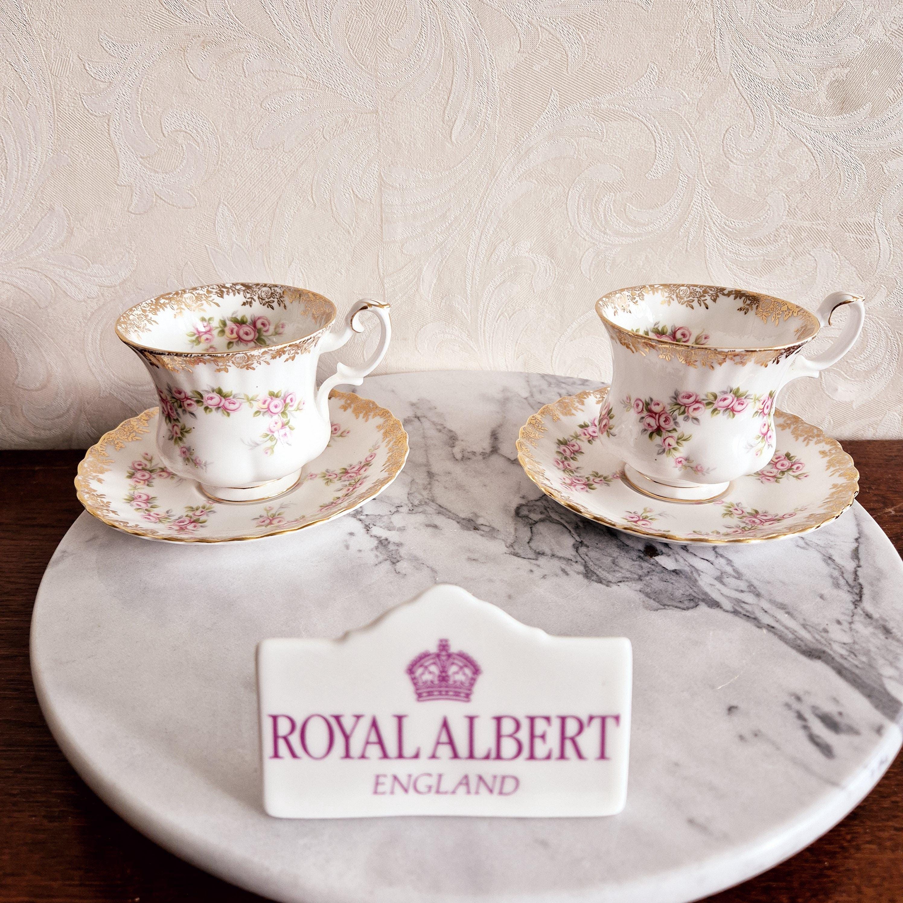 ロイヤルアルバート　  DIMITY ROSE セット Original Royal Albert Dimity Rose Set Made in England 1969