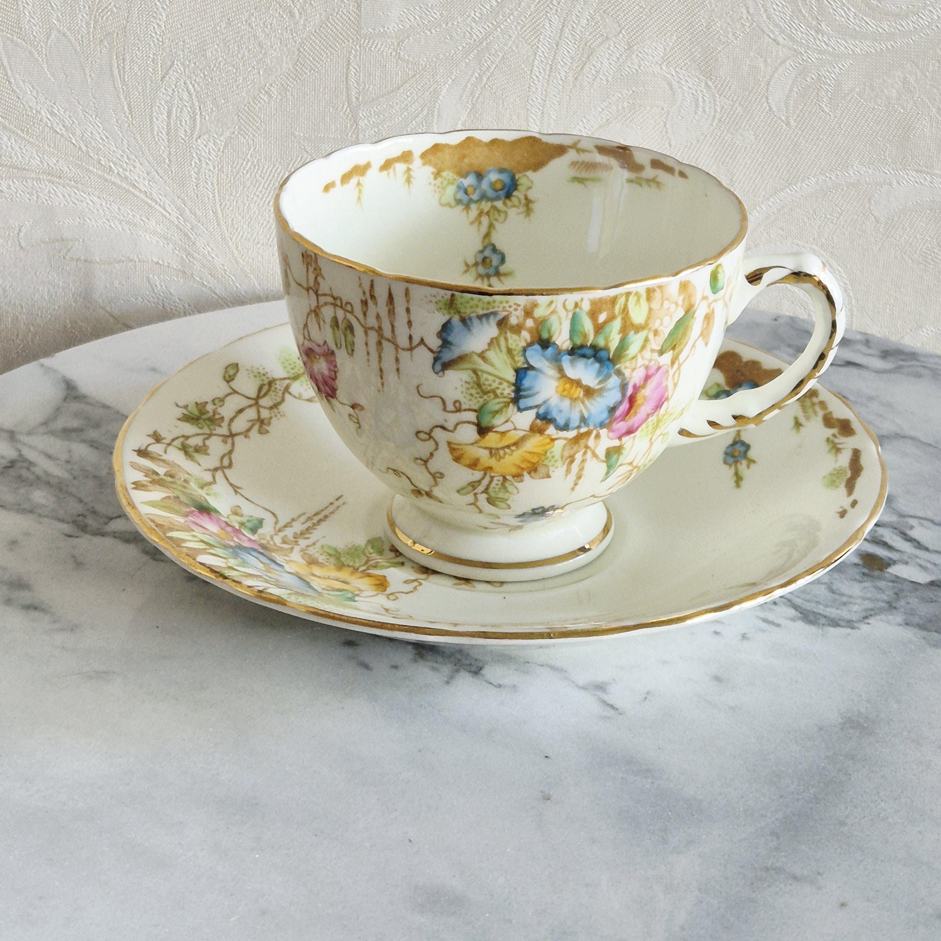 Cup and Saucer From Sutherland China, Made in England Decorated