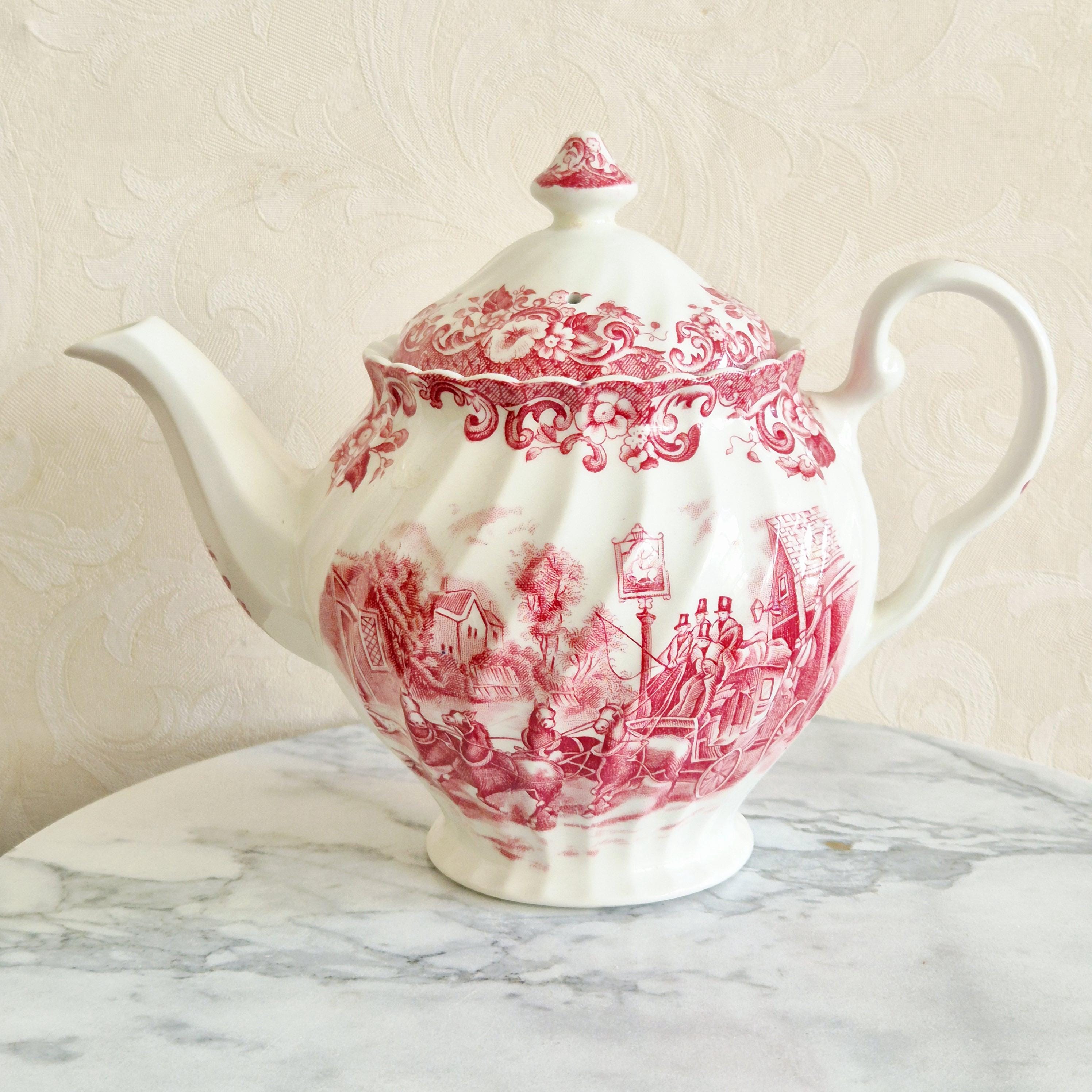Johnson Brothers Red Coaching Scenes - Etsy