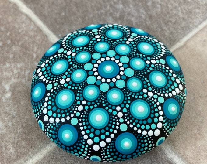 Hand Painted Dot Mandala Rock Painted Mandala Stone Mandala Dot ...