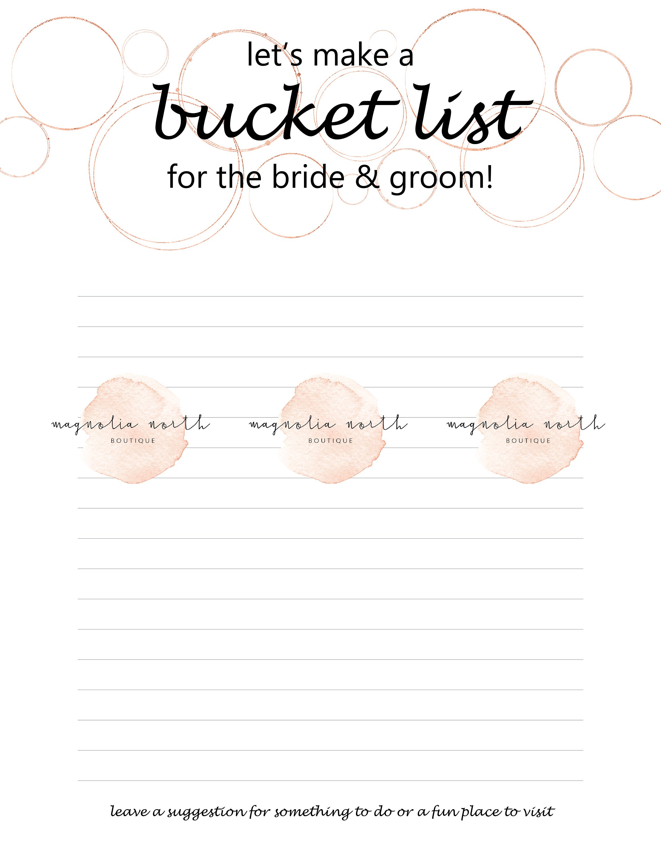 Printable Bridal Party Games Rose Gold Bubbles Design - Etsy