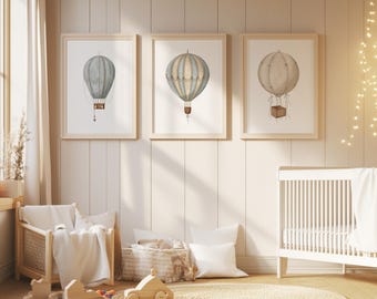Balloon Nursery Art: Whimsical Set of 3 (Digital Download)