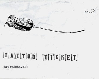 Tattoo ticket of plant design No.2