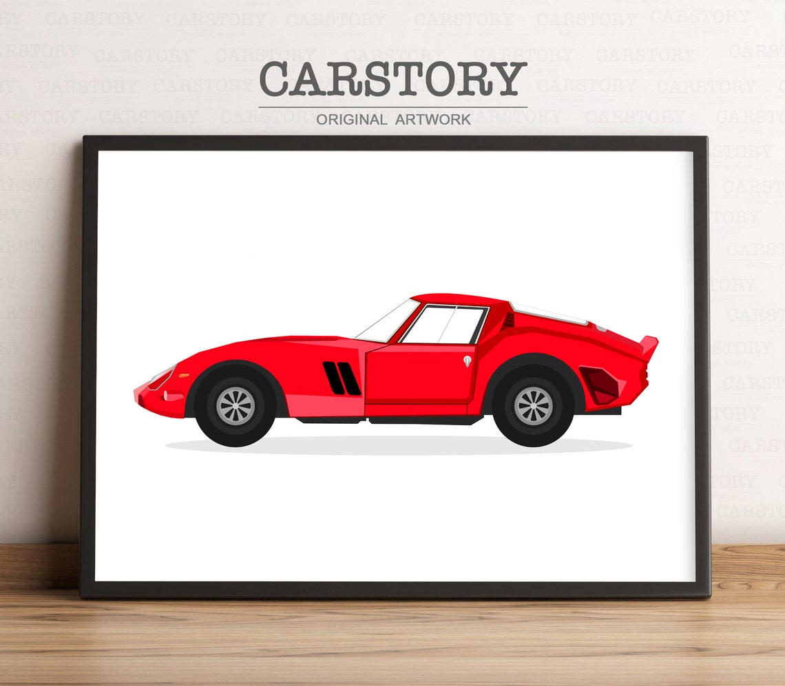 Vintage Sport Car Car Print Transportation Wall Art Car Etsy