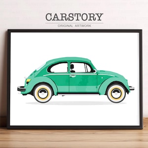 Car Prints, Classic Car Art, Vehicle Decor, Big Girl Boy Room Decor, Car Prints, Vintage Car Prints