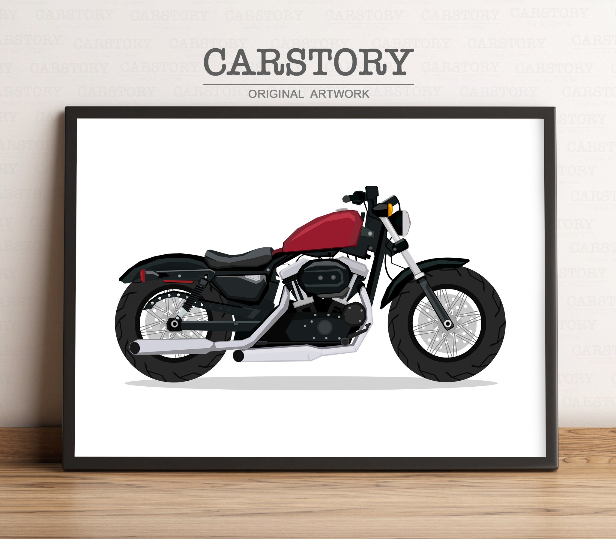 Motorbike Print Motorcycle Wall Art Transportation Wall Art - Etsy UK