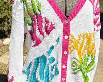 Vintage Handmade Cowichan Classic Fish Whale Design Shawl Vintage Handmade Cowichan Classic Fish Whale Design Shawl
