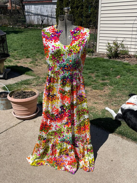 Vintage 1960s Handmade Floral Dress - Etsy 