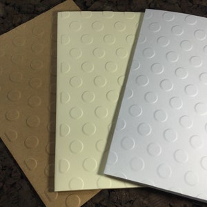 Large Dots Embossed Blank greeting cards  Set of embossed cards EmbossedElegance