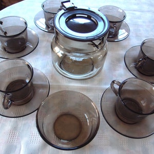 Vintage 14-piece coffee espresso tea set Arcoroc France (new)