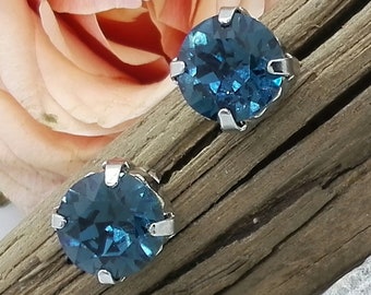 Studs, Swarovski, stainless steel