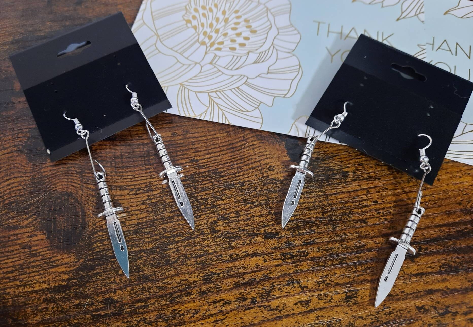 Knife Earrings Etsy
