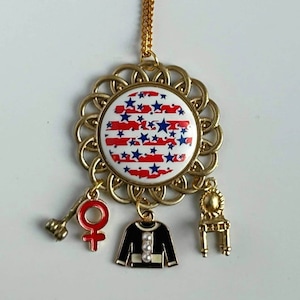 Exemplary Nancy Necklace, Nobel Nancy Necklace, Nancy Pelosi Necklace, Speaker Necklace, Democratic Necklace, Left: &quot;Exemplary Nancy Love&quot;