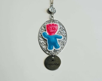 Transtastic Necklace, Trans Necklace, Transgender Necklace, Trans Pride Necklace, Trans Flag Necklace, You are Loved: "Transtastic Love"