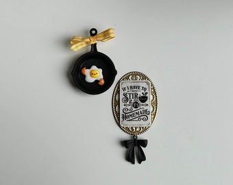 Over-easy Pin, Breakfast Pin, Morning Pin, Egg Pin, Chibi Egg, Miniature Food Pin, Kawaii Food Pin, Mother's Day Tamago: "Over-easy Love"