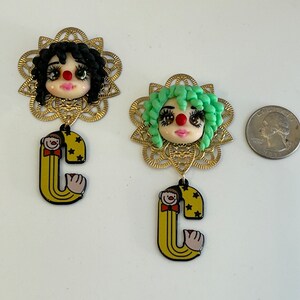 Spilla da clown del circo, spilla da ragazza clown, spilla da clown carina, spilla grande, spilla da circo, spilla da clown, spilla da clown: &quot;Amore del clown del circo&quot;