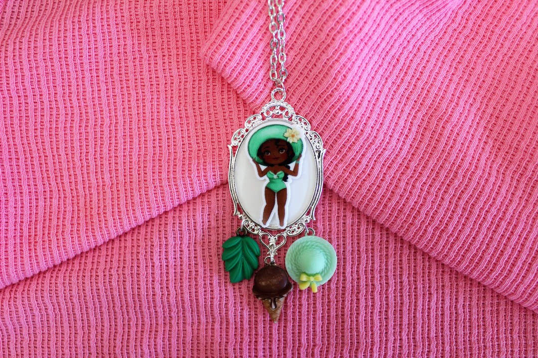 Princess Tiana Jewelry Tiana Necklace Princess and the Frog Jewelry New Orleans Necklace Summer Princess Necklace Nola tiana Love Etsy