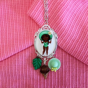 Princess Tiana Jewelry, Tiana Necklace, Princess and the Frog Jewelry, New Orleans Necklace, Summer Princess Necklace, Nola: "Tiana Love"