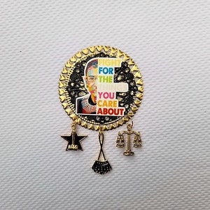 Ruth Bader Ginsburg Brooch, RBG Pin, Ruth Bader Ginsburg Pin, RBG Brooch, Ruth Bader Ginsburg Brooch, Law Pin: &quot;RBG Love&quot;