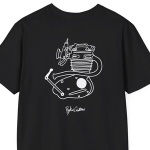 150cc Tee Motorcycle Riding Motocross Dirtbike Racing Drawn Graphic Soft Unisex Tan Brown Black White