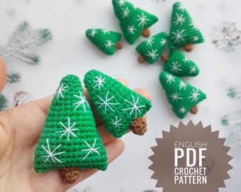 Crochet pattern Christmas tree, Amigurumi,
