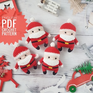 Santa Claus, Crochet pattern, Christmas, Christmas toy, Amigurumi, PDF Download.