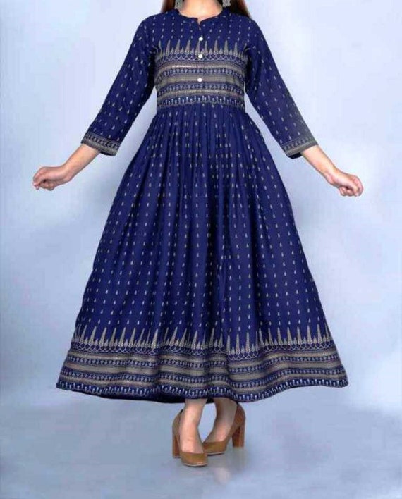 Beautiful Anarkali Kurti One Piece Gown Style | Etsy