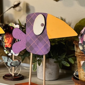 Ensemble de 3 oiseaux toucans debout en téléchargement numérique SVG pour Glowforge ou Laser, pas un article physique Base 1/4"