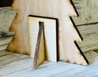 1/8&quot; Triangle back stand 4 Sizes for shelf sitters 1/8&quot;, SVG File Digital Download for Glowforge or Laser Not a Physical Item