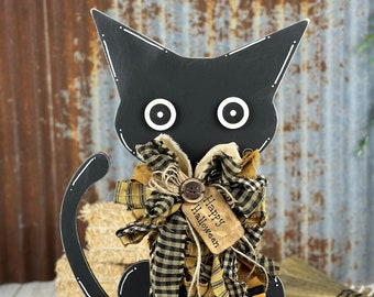 Farmhouse Black Cat SVG: Stand Alone Laser Cut File (Digital Download)