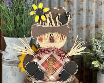 Sitting Scarecrow Shelf Sitter, Farmhouse SVG Digital Download for Glowforge or Laser Not a Physical Item