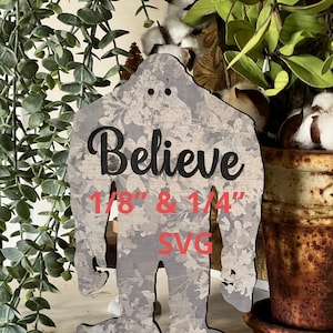 Set SVG Bigfoot: file tagliati al laser per Glowforge (download digitale)