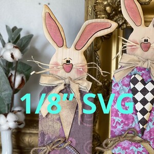 Stehende große Häschen Set von 3 SVG Digital Download für Glowforge oder Laser Kein physischer Gegenstand 0,11-0,13 Zoll dick