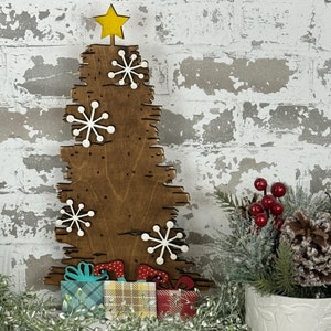 Download digitale SVG dell&#39;albero di Natale rustico per Glowforge o Laser Non è un articolo fisico