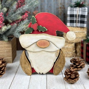 Download digitale SVG di Santa Gnome per Glowforge o Laser Non un oggetto fisico