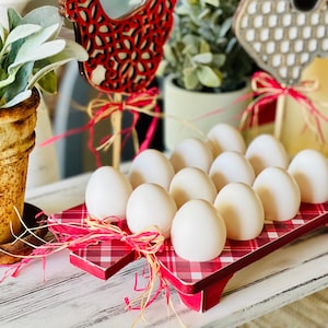 Egg Holder Trivet Farmhouse SVG Descarga digital para Glowforge o láser No es un artículo físico .195 pulgadas de espesor